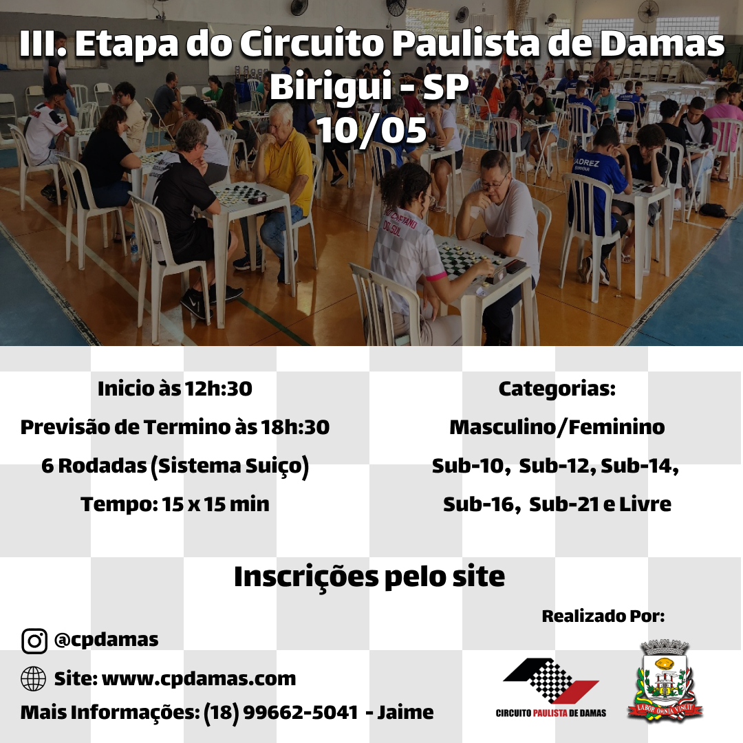 III. Etapa do Circuito Paulista 2025: Birigui