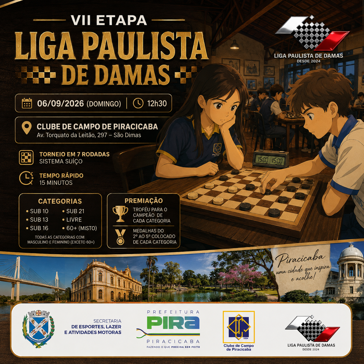 VII Etapa Liga Paulista de Damas  2026 - Piracicaba