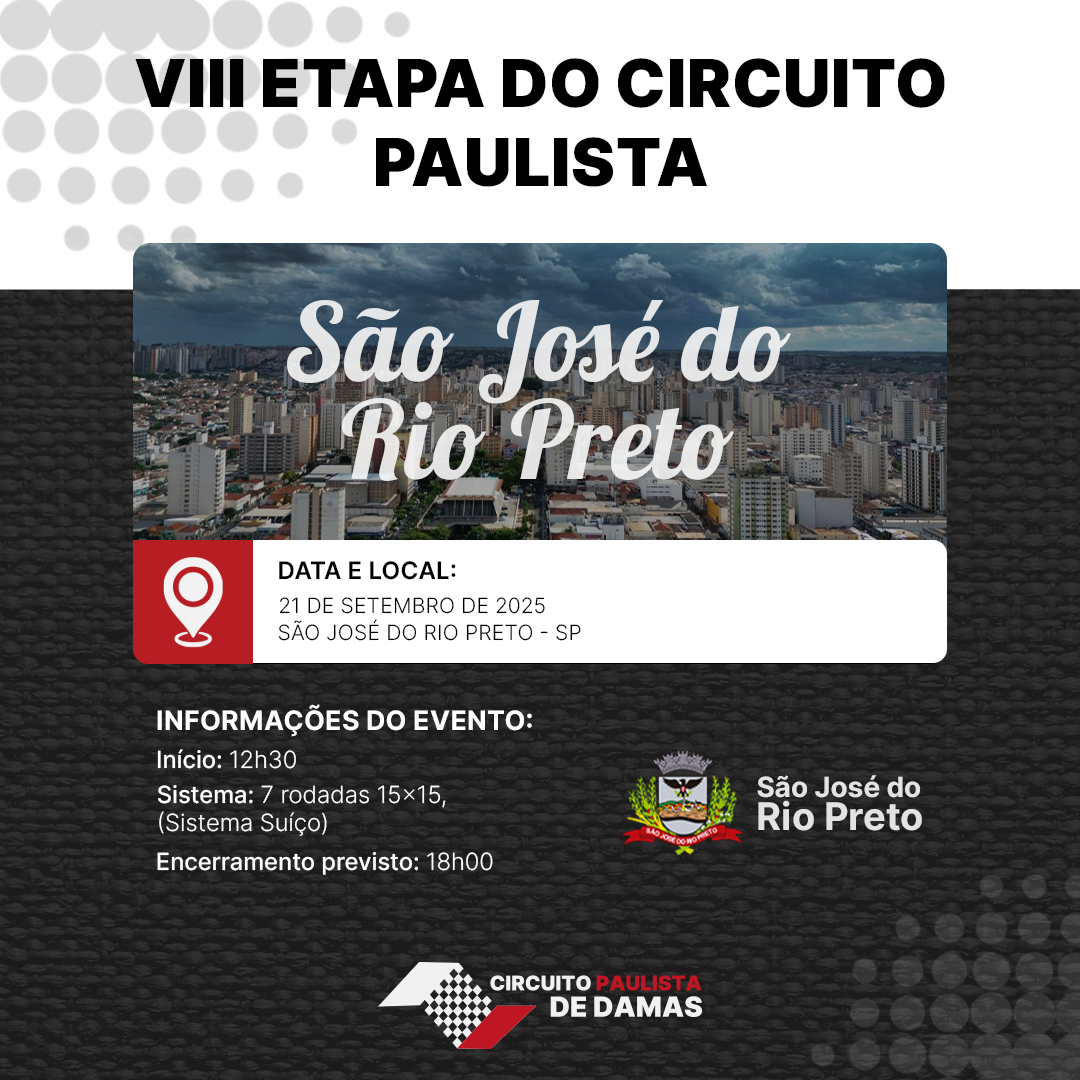 VIII. Etapa do Circuito Paulista 2025: São Jose do Rio Preto